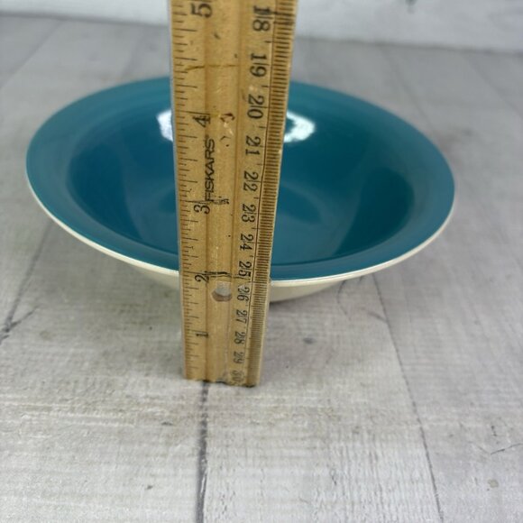 Dover & York DYO1 CIRCLES Rings Swirl Aqua Stoneware Cereal Soup Bowls Set of 2 - Picture 6 of 16